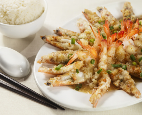 Steamed Prawn with Garlic