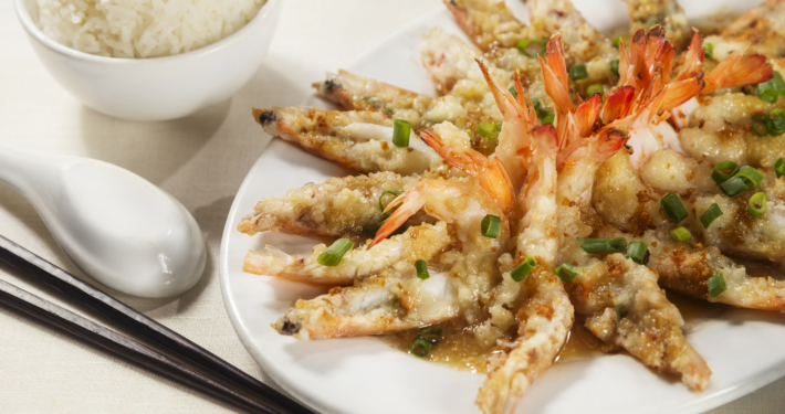 Steamed Prawn with Garlic